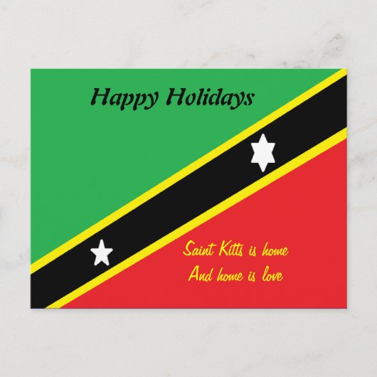 Saint kitts prettige feestdagen briefkaarten (Voorkant)