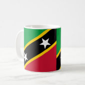 Saint Kitts Vlag Keramische Mok (Voorkant links)