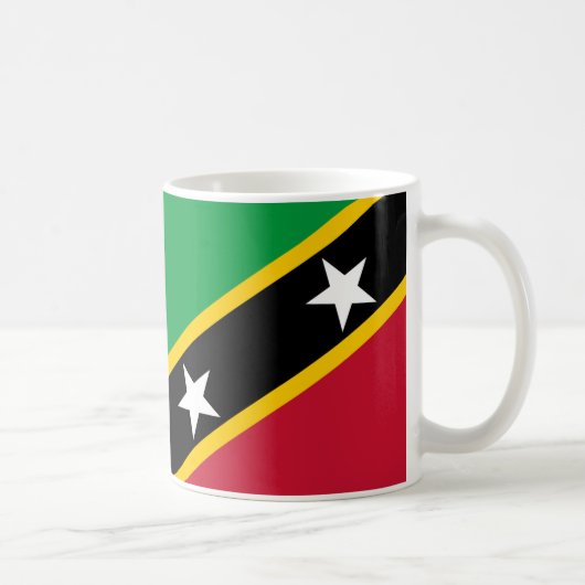 Saint Kitts Vlag Keramische Mok (Rechts)