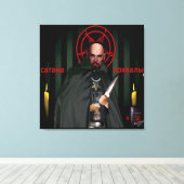 Saint Lavey Russische stijl icoon op stretched can Canvas Afdruk (Insitu (Houten vloer))