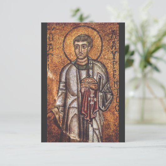 Saint Lawrence de Martyr Bedankkaart (Staand voorkant)