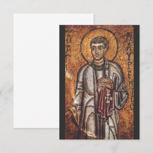 Saint Lawrence de Martyr Bedankkaart (Voorkant / Achterkant)