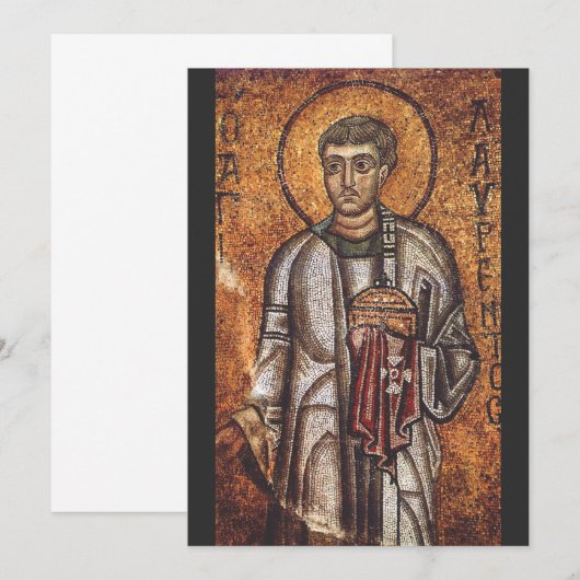 Saint Lawrence de Martyr Bedankkaart (Voorkant / Achterkant)