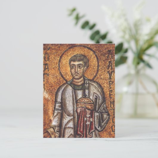 Saint Lawrence de Martyr Feestdagenkaart (Staand voorkant)