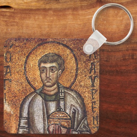 Saint Lawrence de Martyr Sleutelhanger (Achterkant)