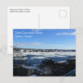 Saint Lawrence River in Winter, Quebec, Canada Briefkaart (Voorkant / Achterkant)