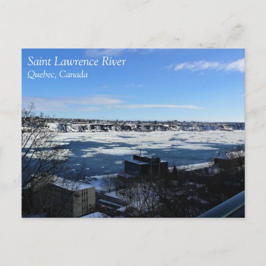 Saint Lawrence River in Winter, Quebec, Canada Briefkaart (Voorkant)