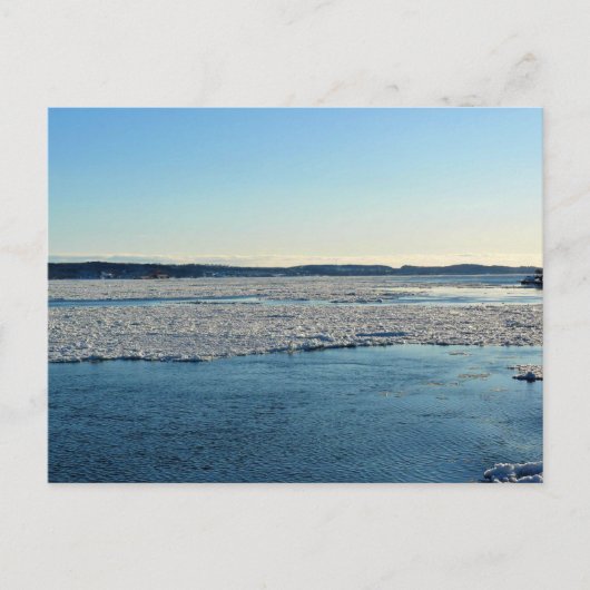 Saint Lawrence River in Winter, Quebec, Canada Briefkaart (Voorkant)