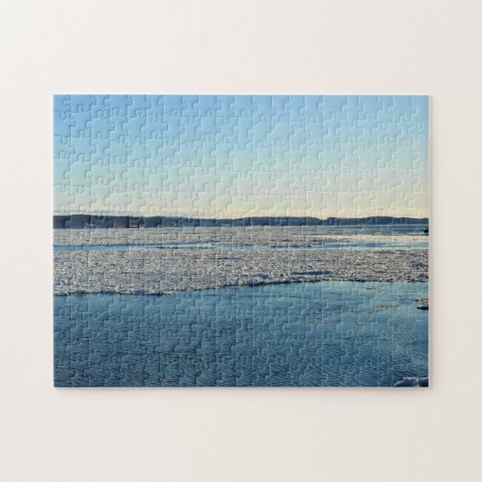 Saint Lawrence River in Winter, Quebec, Canada Legpuzzel (Horizontaal)