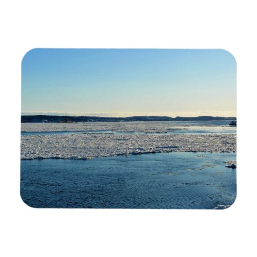Saint Lawrence River in Winter, Quebec, Canada Magneet (Horizontaal)