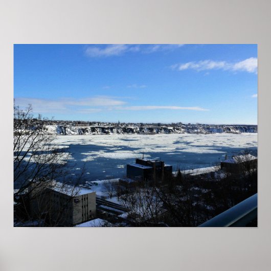 Saint Lawrence River in Winter, Quebec, Canada Poster (Voorkant)