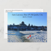Saint Lawrence River & Old Quebec City, Quebec Briefkaart (Voorkant / Achterkant)