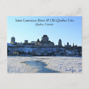 Saint Lawrence River & Old Quebec City, Quebec Briefkaart
