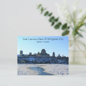 Saint Lawrence River & Old Quebec City, Quebec Briefkaart (Staand voorkant)