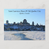Saint Lawrence River & Old Quebec City, Quebec Briefkaart (Voorkant)