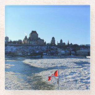 Saint Lawrence River & Old Quebec City, Quebec Glazen Onderzetter