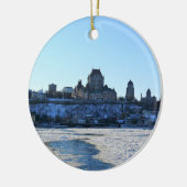 Saint Lawrence River & Old Quebec City, Quebec Keramisch Ornament (Links)