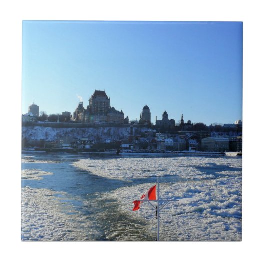 Saint Lawrence River & Old Quebec City, Quebec Tegeltje (Voorkant)