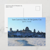 Saint Lawrence rivier & Oude Stad Quebec, Quebec Briefkaart (Voorkant / Achterkant)