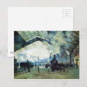 Saint-Lazare Gare, Normandy Train de vorm van Clau Briefkaart (Voorkant / Achterkant)