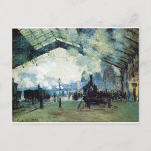 Saint-Lazare Gare, Normandy Train de vorm van Clau Briefkaart