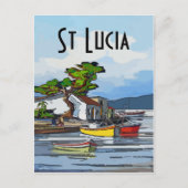 Saint Licia Island, tekst bewerken Briefkaart (Voorkant)