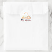 Saint Louis Arch Ronde Sticker (Tas)