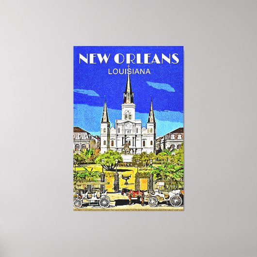 Saint Louis Cathedral Canvas Afdruk (Voorkant)