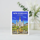 Saint Louis Cathedral Feestdagenkaart (Staand voorkant)