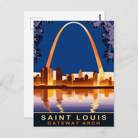 Saint Louis, Gateway Arch, Reizen Briefkaart (Voorkant / Achterkant)