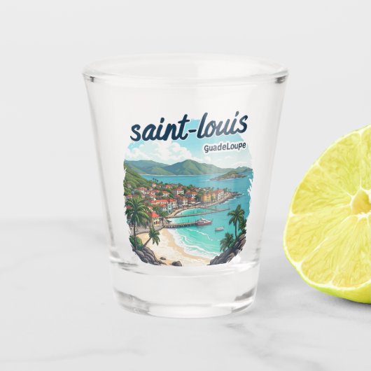 SAINT-LOUIS GUADELOUPE SHOT GLAS (Voorkant)