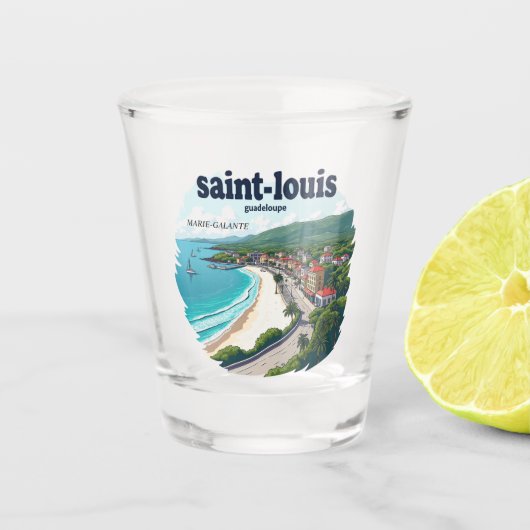 SAINT-LOUIS GUADELOUPE SHOT GLAS (Voorkant)