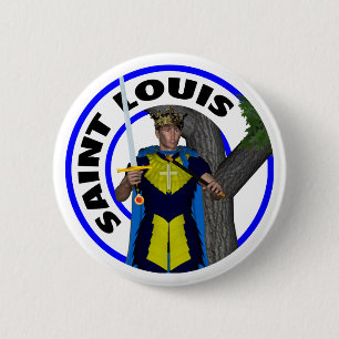 Saint Louis IX King of France Ronde Button 5,7 Cm