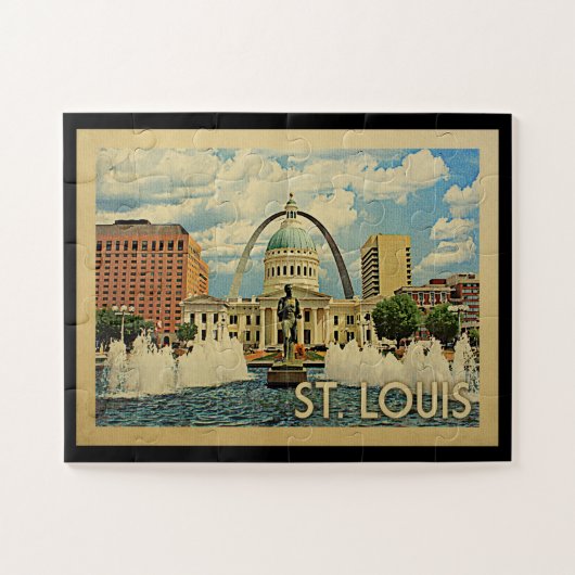 Saint Louis Jigzaag Puzzle Missouri  Legpuzzel (Horizontaal)