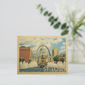 Saint Louis Missouri Vintage Travel Briefkaart (Staand voorkant)