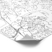 Saint Louis, Missouri (zwart op wit) Poster (Hoek)