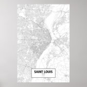 Saint Louis, Missouri (zwart op wit) Poster (Voorkant)