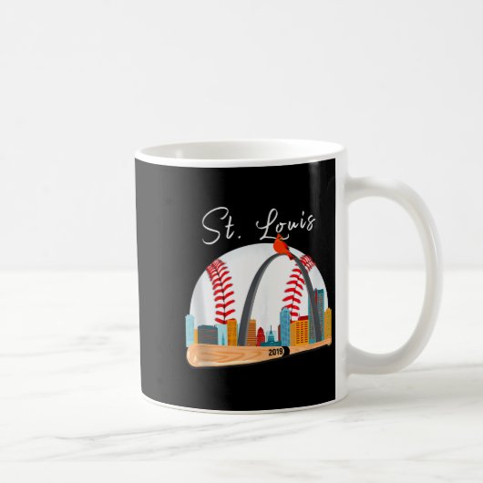 Saint Louis Red Cardinal New Skyline Ball Design T Koffiemok (Rechts)