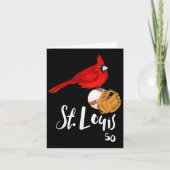 Saint Louis Red Cardinal Nummer 50 Honkbal Kunst  Kaart (Voorkant)