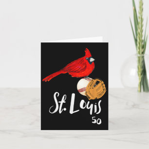 Saint Louis Red Cardinal Nummer 50 Honkbal Kunst  Kaart