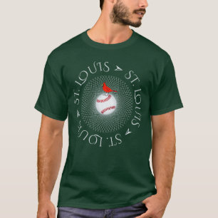 Saint Louis Rode Kardinaal Cirkel Lettertype 2019 T-shirt