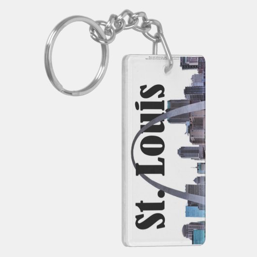 Saint Louis Skyline met St. Louis in de Sky Sleutelhanger (Voorkant Links)
