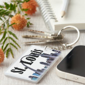 Saint Louis Skyline met St. Louis in de Sky Sleutelhanger (Voorkant Rechts)