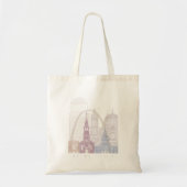 SAINT LOUIS SKYLINE POSTER PASTEL TOTE BAG (Voorkant)