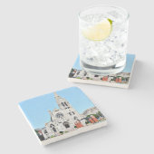 Saint Louis, St Francis Xavier kerkOnderzetter. Stenen Onderzetter (Zijkant)