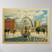 Saint Louis Vintage Travel Poster (Voorkant)