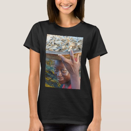 Saint-Louis visverkoper, Senegal T-shirt (Voorkant)