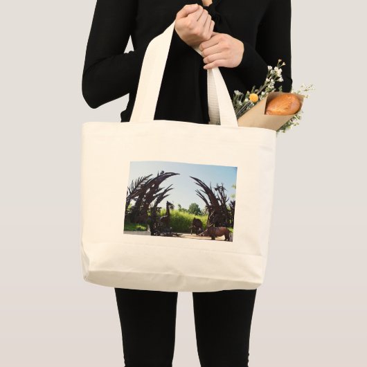 Saint Louis Zoo Sculpture Grote Tote Bag (Voorkant (product))