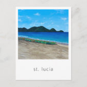 Saint Lucia Beach en Briefkaart voor reizen (Voorkant)