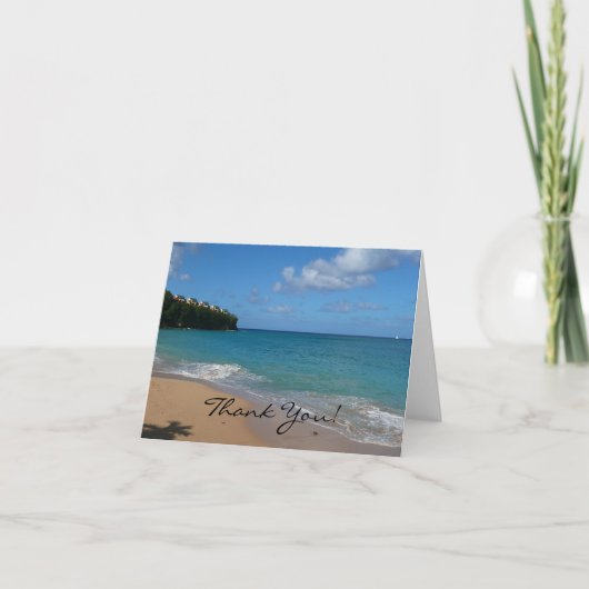 Saint Lucia Beach - Hartelijk dank Bedankkaart (Voorkant)